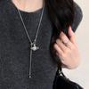 Nieuwe Parel Saturnus Hanger Ketting Premium Trekkoord Verstelbaar Herfst en Winter Accessoires Premium Trui Ketting