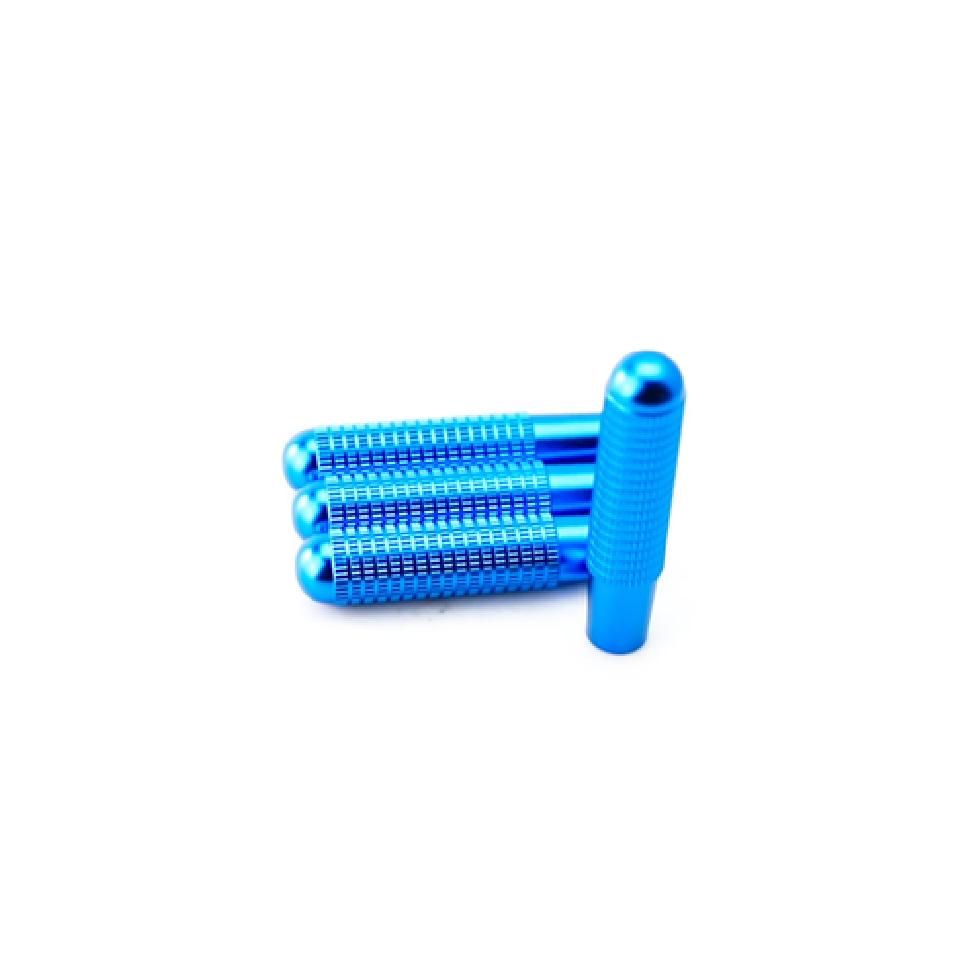 Blue Aluminum Bolt-On Replace Door Lock Knobs For Mercedes C E S GLC GLE Class