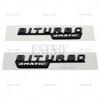 2 x 3D Biturbo 4Matic 4Matic+ Car Trunk ABS Emblem Rear Body Tailgate Fender Adhesive Badge for Mercedes Benz 2014 - 2016 QV2