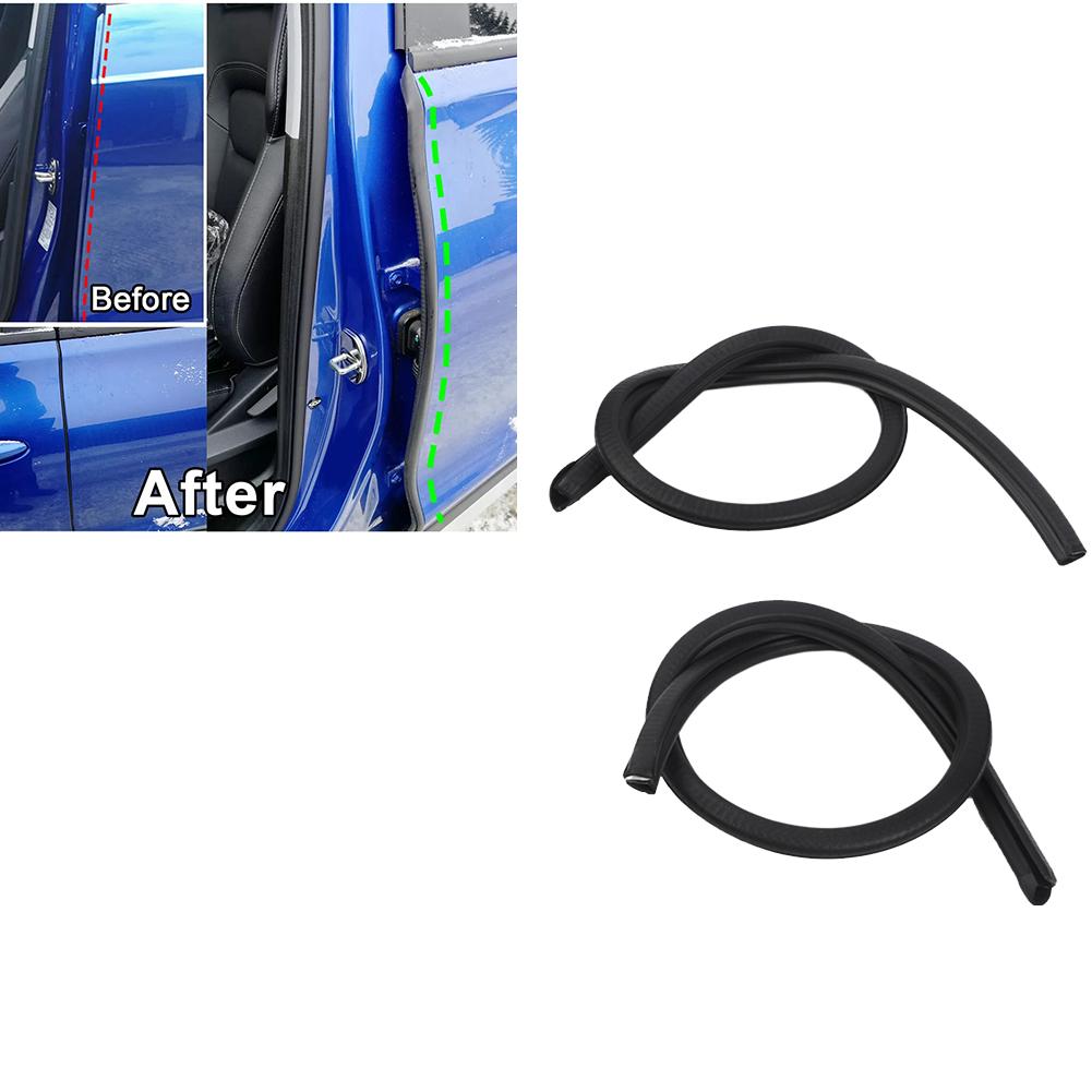2Pcs Rubber Sealing Strips for Car Doors Waterproof Noise Insulation