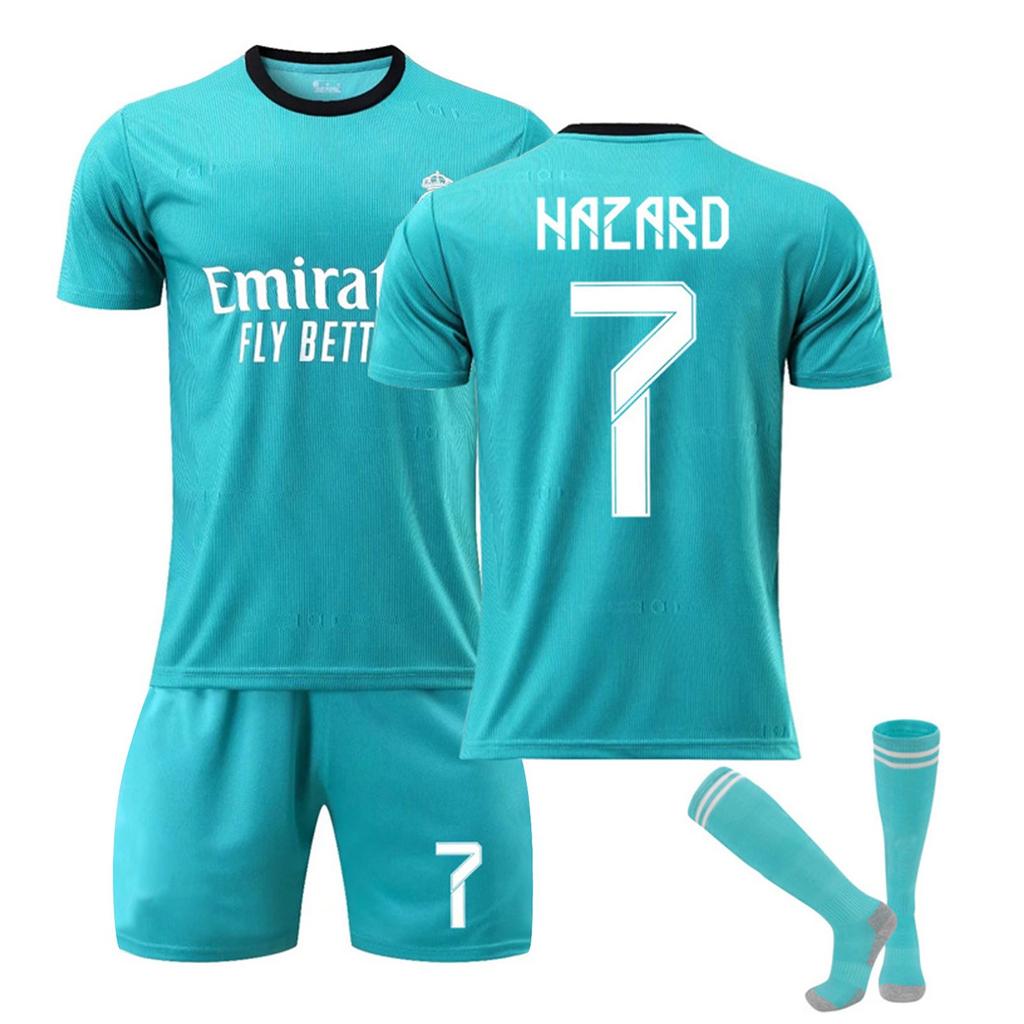 2021/2022 R. Seconda Maglia da Calcio Trasferta Set Pantaloncini Calzettoni Nuovo Pantaloncini Calzettoni Taglie Adulto Completi