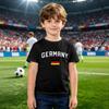 Kids Loose Fit Casual T-Shirt Germany World Cup Inspired Print Children Short Sleeve Tee Boys Girls Soft Cotton Top