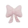 Modern Minimalist Pink Bunny Faux Fur Decorative Throw Pillow With Bow Ribbon For Living Room Decor