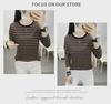2023 Spring/Fall Women's Pure Cotton Round Neck Long-Sleeve T-Shirt for Middle-Aged Mothers, Plus Size, Loose Fit