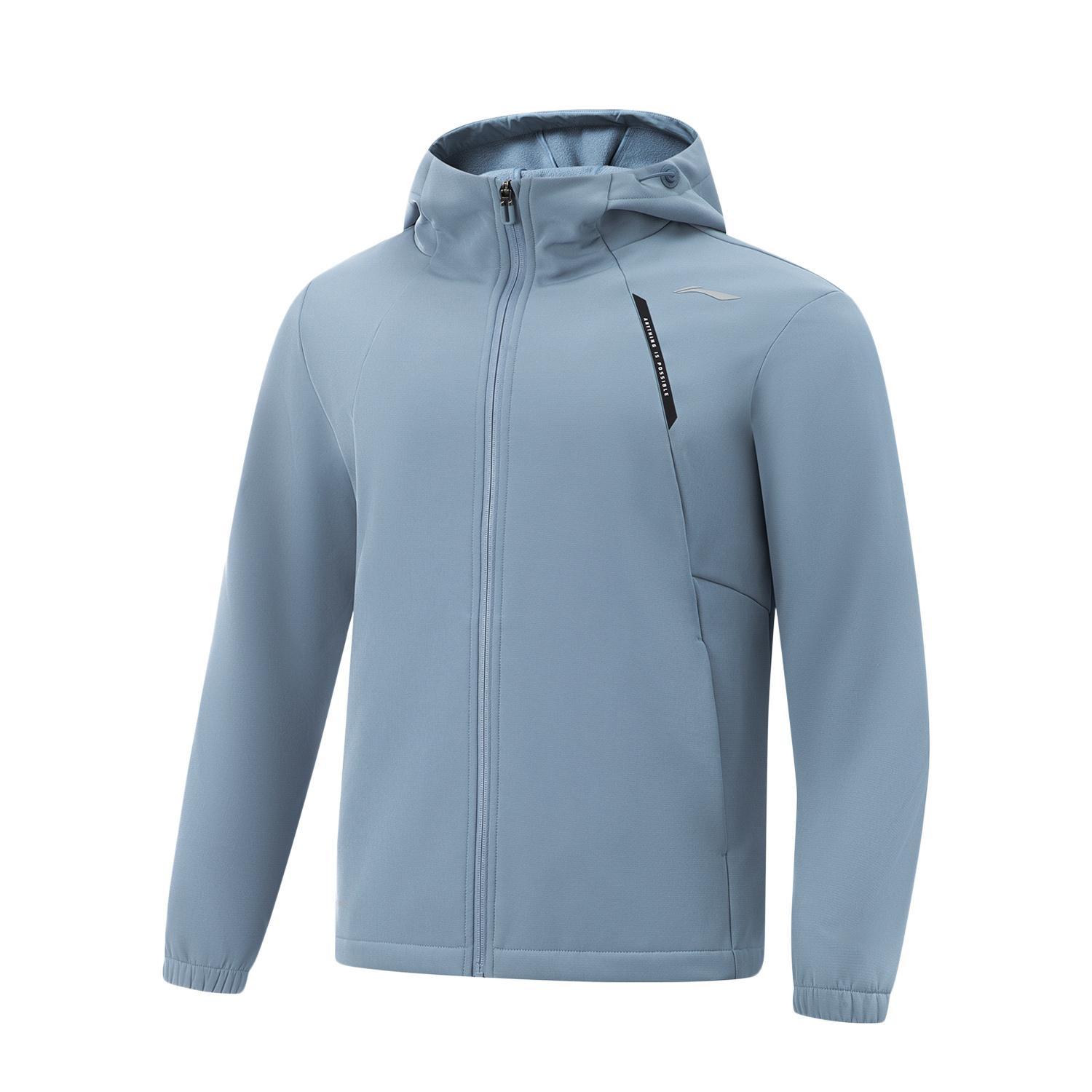

Li Ning Серия Фитнес Водоотталкивающая Теплая Ветровка с Капюшоном Мужская Верхняя Одежда AFDVB33-7 XL