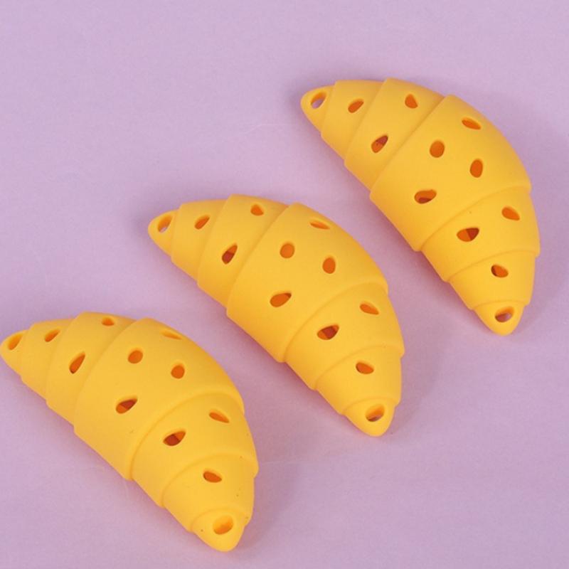 Dog Chew Food Puzzle Toy Chew-resistant Simulated Silicone Cow Horn Bun Puppy Toy Dental Cleaning Training Dog Toy Supplies