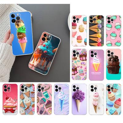 Phone Case For Iphone 14 13 12 11 Pro Max Xs Max Xr X 12mini 14 Plus Se Ice Cream Cupcakes Case Funda Capa Cell