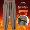 2024 Winter Double-Sided Aoli Velvet Thick Fleece-Lined Cuffed Sweatpants for Men