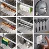 Wall Hanging Bathroom Accessories Kitchen Organizer Shelf Self-adhesive Stainless Steel Sink Coat Racks Home Gadgets Drying Rack