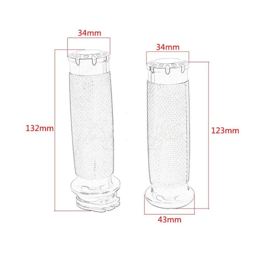 Motorcycle Handlebar Grip Handle Grip Handbar Handle Grip Fit Harley Knight Rod Special/V-Rod Muscle 2002-2017 (Color: Silver)