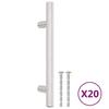 Furniture Handles 20 Pcs Silver 96 Mm Stainless Steel