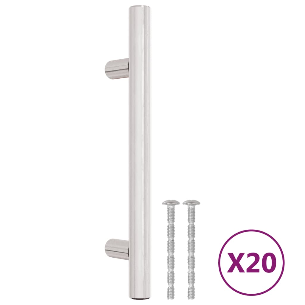 Furniture Handles 20 Pcs Silver 96 Mm Stainless Steel