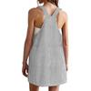 Damen Trägerkleid U-Ausschnitt Ärmellos Gestreiftes Mini-Kleid mit Taschen Lockerer Schnitt Schlankmachendes Aussehen Kleid Arbeits- und Freizeitkleidung