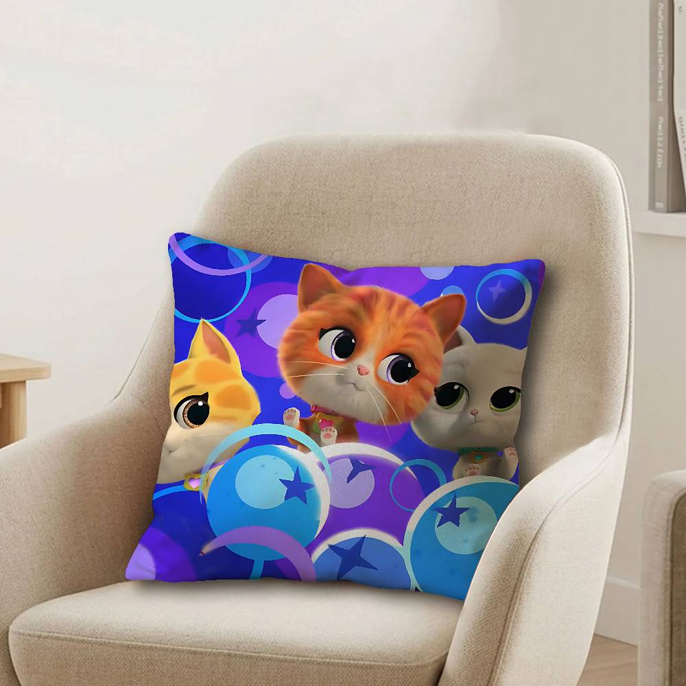 Junior Super Kitties Personalized Pillow Dust Cover Bedroom Kids Party Decoration Pillowcase Birthday Children Gift