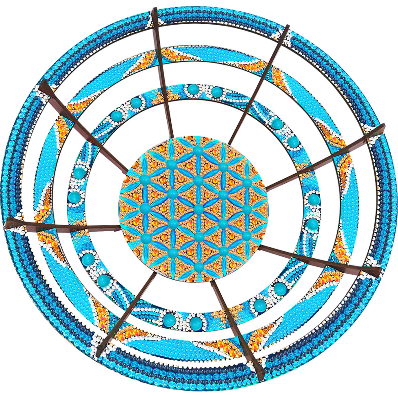 Diamond Painting Kit DIY Diamond Wooden Snack Storage Tray Desktop Storage Plate Meal Plate for Bread Snack Kitchen Home