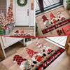 VIKAMA Christmas Gnome Doormat Winter Dwarf Front Door Mat Non-Slip Washable Entryway Rug Holiday Home Decor