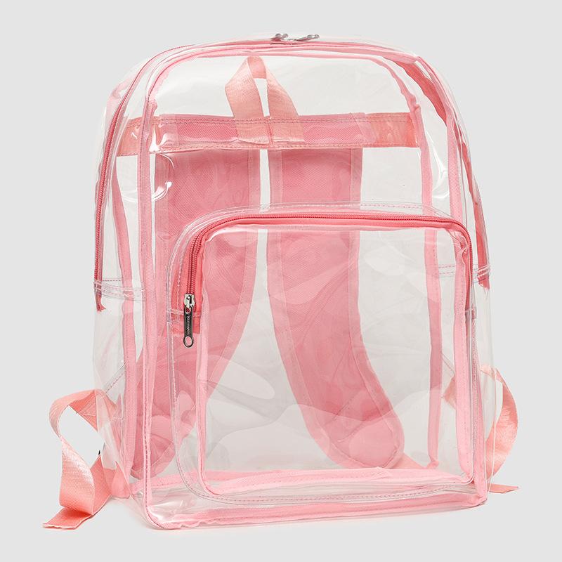 Schoolbag transparent jelly bag male high school college student PVC schoolbag female 1011 new backpack large capacity waterproof backpack