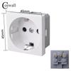 Glass Panel Wall EU Israel Italy Socket + WIFI Tuya Smart Switch + TV Internet Jack Type-C USB Charger Connector DIY Module