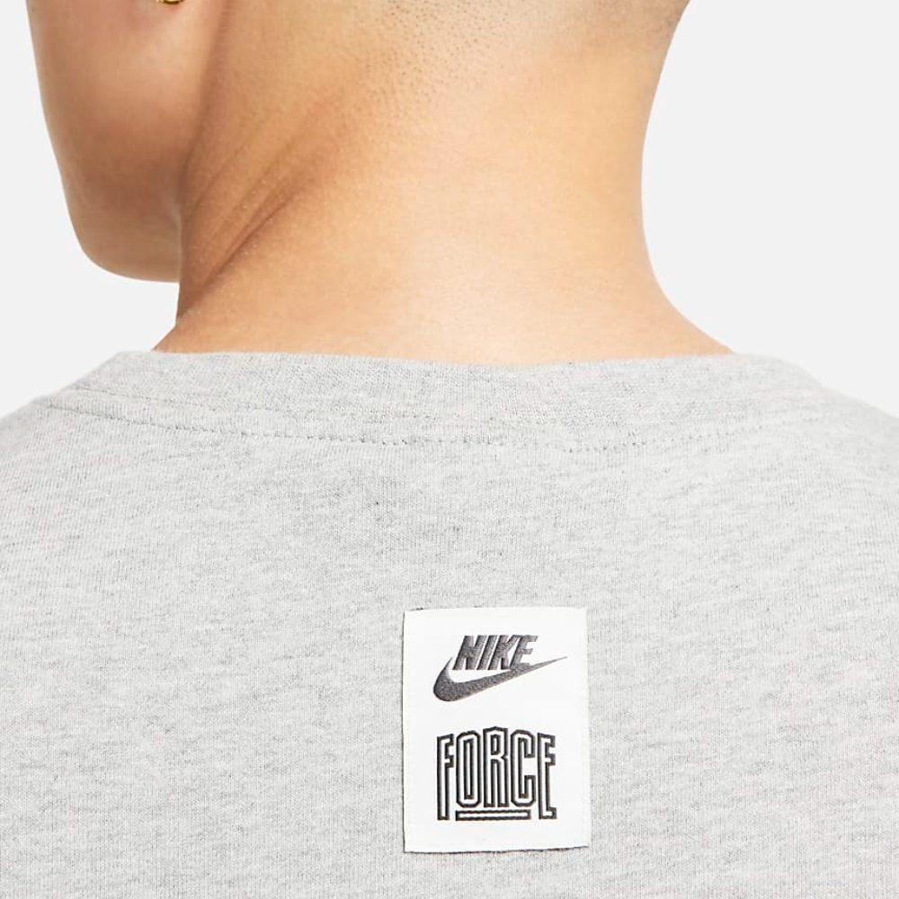 Nike T Shirts Men's Light Gray Crew Neck Moderate Straight Fit FD0059-063