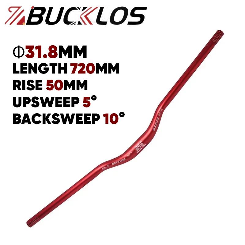 BUCKLOS Mountain Bike Handlebar 31.8mm 25.4mm Bicycle Riser Bar 620/660/720/780mm Aluminum Alloy MTB Handlebar Cycling Parts