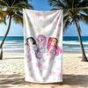 Huntrix Girl Beach Towel Quick-Dry Soft Microfiber Comfortable Lightweight Perfect for Traveling Yoga Camping and Swimming