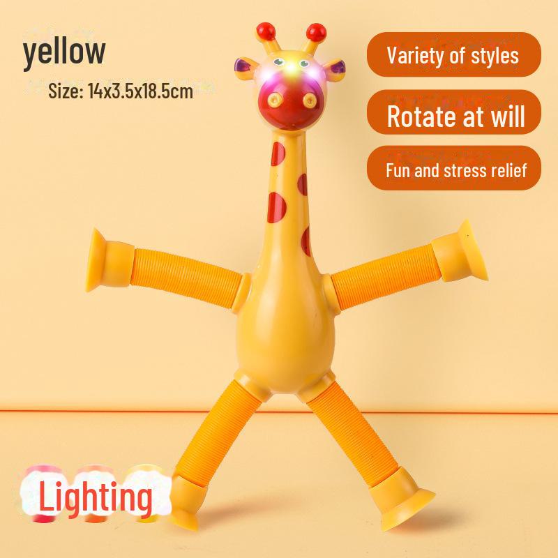 Telescopic Giraffe Toy with Suction Cup - Versatile Decompression Toy for Creative Play