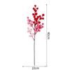Set of 3 Artificial Red Berry Vines 40cm Long Decorative Garland Branches for Home Decoration and Seasonal Displays