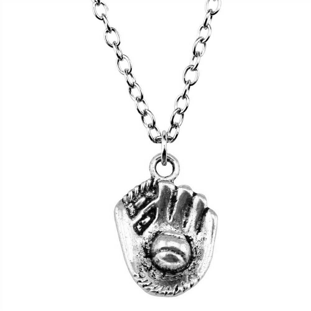 Athlete Charm Necklace Sports Adventure Pendant For Men Outdoor Enthusiast Jewelry 43cm Chain