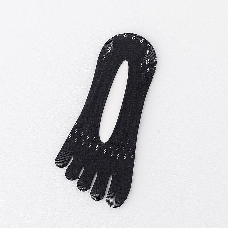 

Женские летние носки-лодочки с пятью пальцами — дышащие, впитывающие пот, невидимые, с раздвоенным носком, тонкие и стильные. One Size чёрный