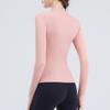 Women's Long Sleeve Yoga Top - Stand Collar, UV Protection, Lightweight Fitness Shirt for Summer 2024