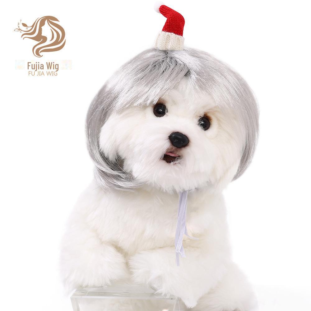 Verschiedene Auswahlmöglichkeiten von Haustierperücken Waren, die Sie suchen, sind alle hier mit 12 verschiedenen Warenkategorien .: Weihnachtszubehör für Katzen und Hunde mit Mini-Hut und Bob-Frisur