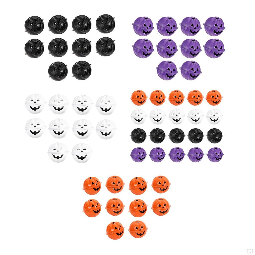 Festive Pumpkin Shaped Jingle Bells for DIY Crafts and Celebrations