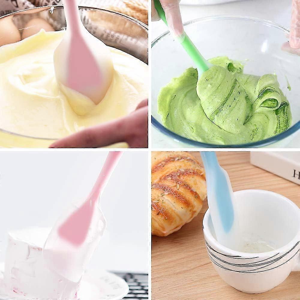 4-Pack Silicone Dough Scrapers, Heat-Resistant, Non-Stick, 2 Styles