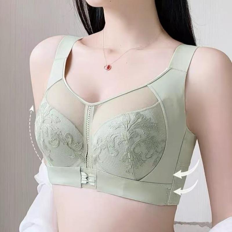 Anti-sagging Thin Breathable Underwear Adjustable Breast Control Push-up Large Size Bra