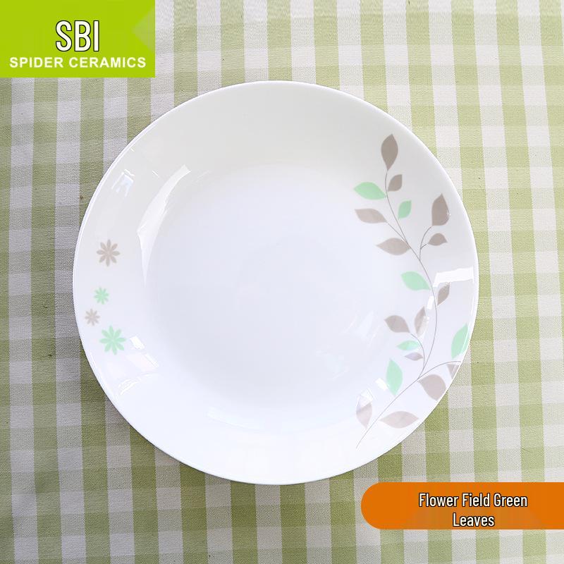 Korean Style Round Soup Plate - 8 Inch Creative Bone China Ceramic Dinnerware