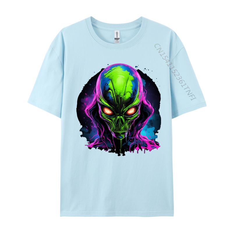 T Shirts for Men Alien in Pink T Shirt Hot Sale Round Neck TeeShirt black 2024 T Shirt