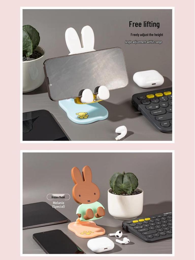 Miffy Rabbit Foldable Phone Stand Blind Box Figure - Cute Desktop Ornament