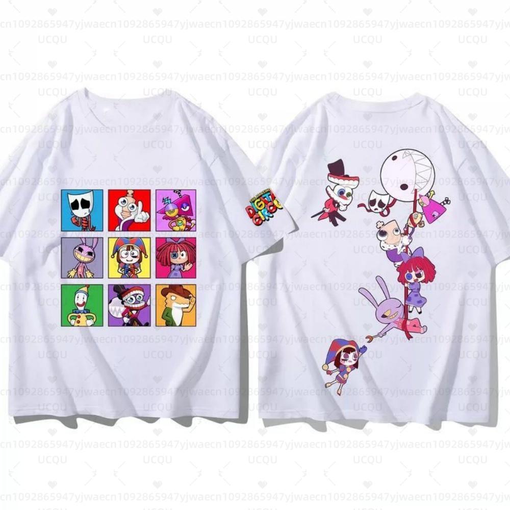 Sommer Kinder Mädchen Jungen THE AMAZING DIGITAL CIRCUS Cartoon Druck Kreativ Mode Vielseitig Rundhals Erwachsenen Kinder T-Shirt Oberteile