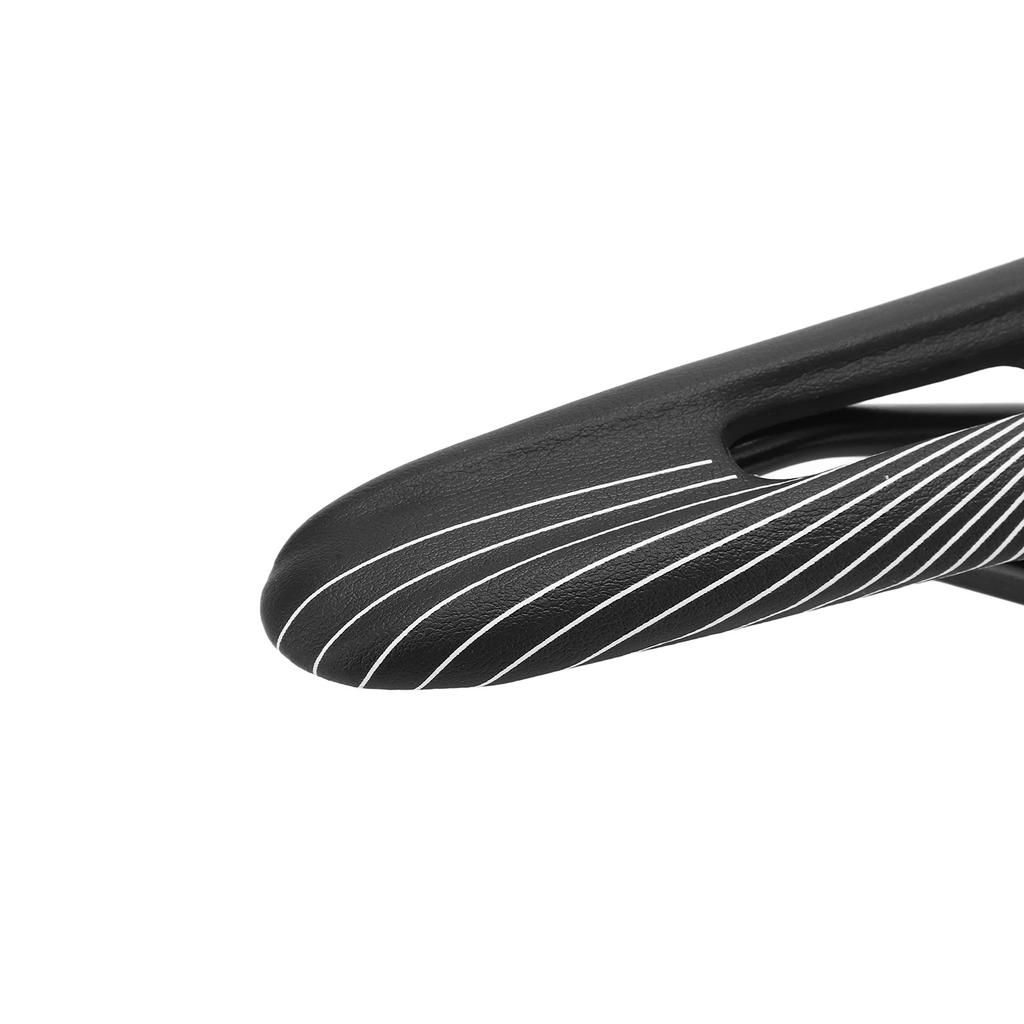 Saddle Waterproof Road Bike Cushion Breathable Hollow Cycling Racing Saddle(Black White )