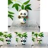 Cute And Cuddly Bamboo Leaf Panda Plush Doll Keychain Perfect For Any Occasion