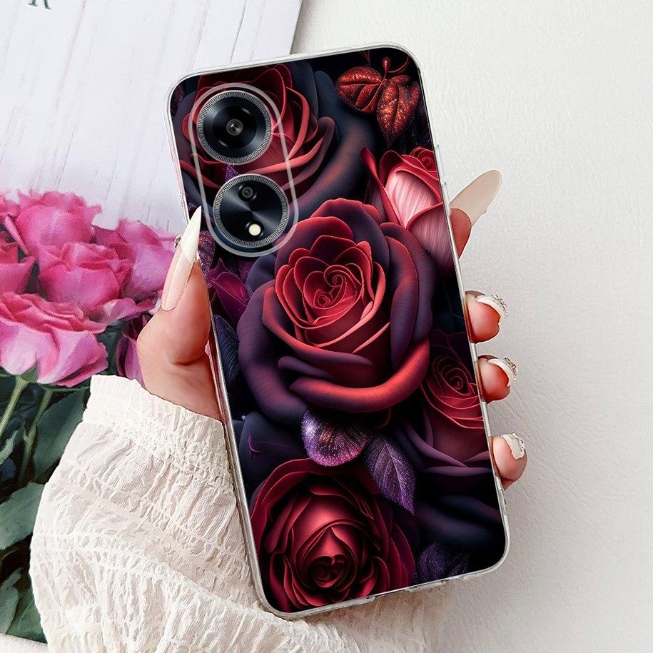 For OPPO F23 Case CPH2527 Cover Fashion Marble Flower Soft Slim Silicone Back Cover on OPPO A98 A1 5G CPH2529 OPPOF23 Phone Case