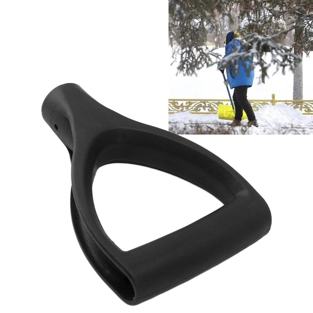 2PCS Black D Shaped Grip Handle Compact Shovel Handle Replacement Durable Garden Shovel Handle