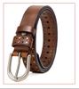 Belt Women'S First Layer Cowhide Rivets Punk Youth Denim Casual Leather Belt