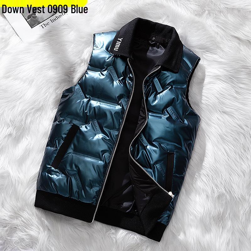 

Men s Winter Shiny Padded Vest with Detachable Lapel 0909 XL (125-135 lbs)