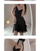 Sleek Ice Silk V-Neck Camisole Nightgown with Chest Pads - 2026 Summer Pure Desire Collection for Women