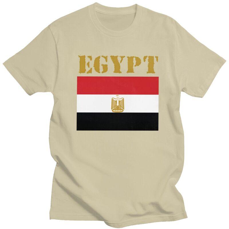 Custom Egypt Flag T Shirt for Men 100 Cotton Tshirt Leisure Tee Short Sleeves Tshirt