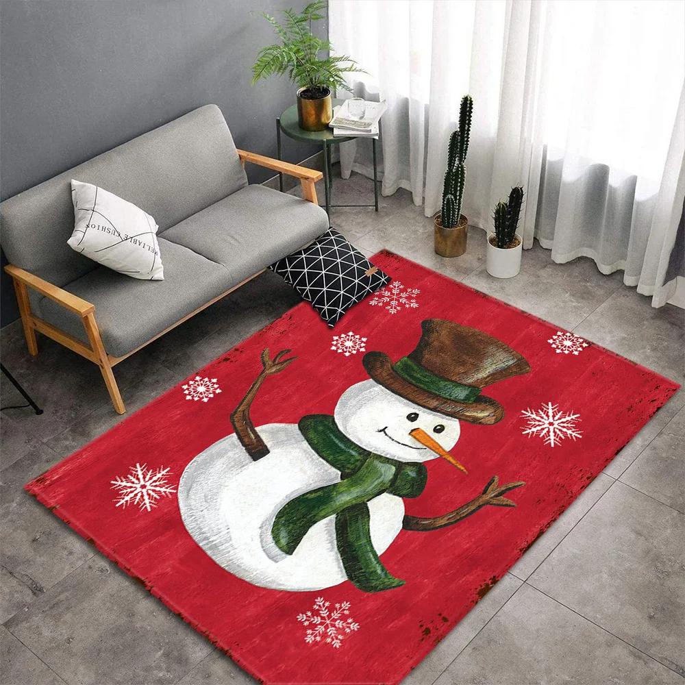 

Christmas Carpet for Living Room Home Decoration Rugs Santa Claus Kids Room Children Bedroom Bedside Mats New Year Gifts 40x60cm 16x24 inch