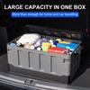 60L Car Trunk Storage Box with Lid & Handles Outdoor Camping Storage Box Car Trunk Sorting Box for SUV Cars Stowing Tidying