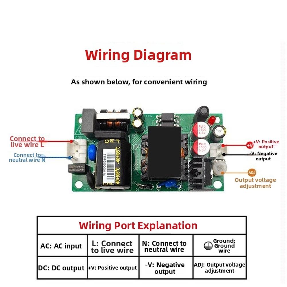 36W AC To DC 12V 3A Power Supply Module Industrial Control Switching Power Wide Voltage Range Supports 85-264V AC Input