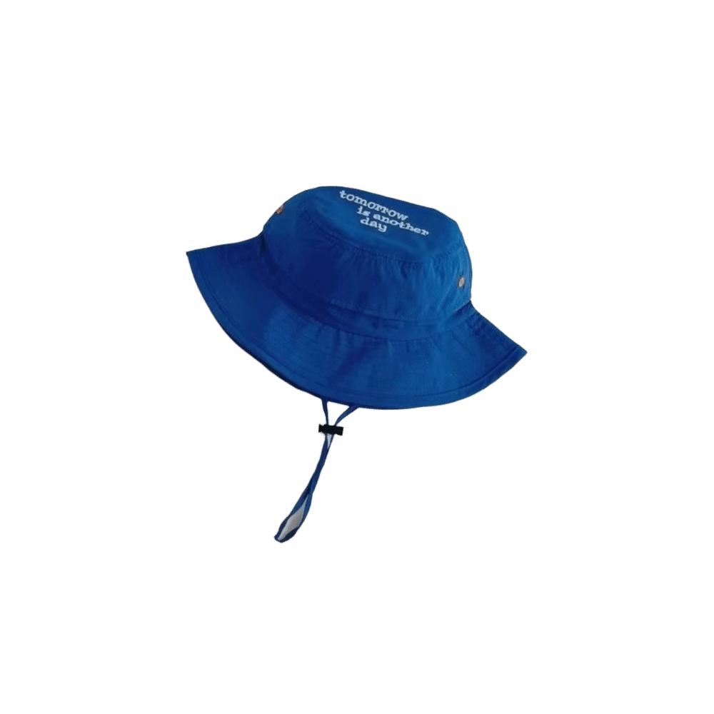Breathable Sun Cap Quick Dry Bucket Hat Fashionable Design Kids Fisherman Hat  Outdoor Activities синий